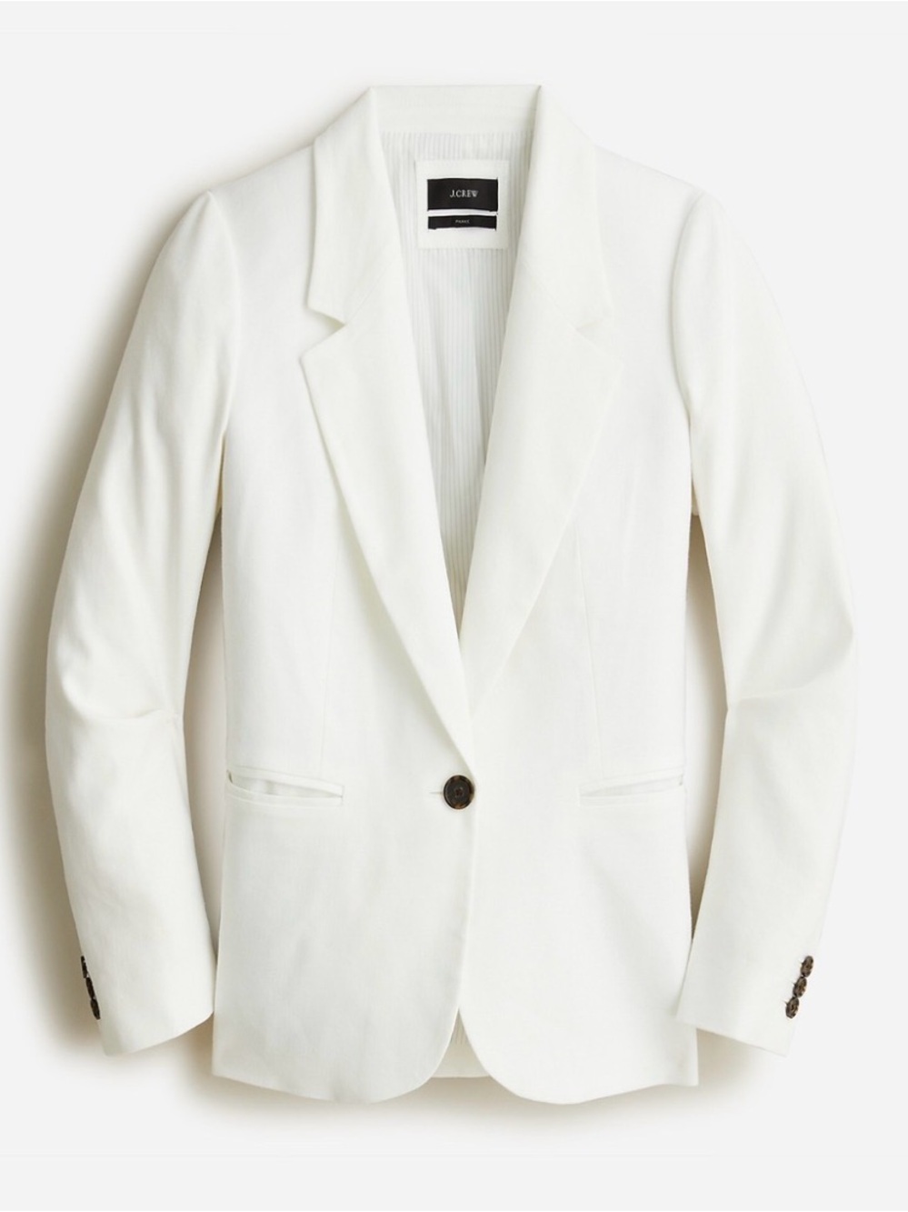 J Crew Parke Blazer Linen Blend White Size 14
